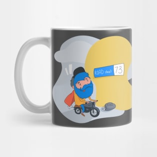 Hipster on bike Mug